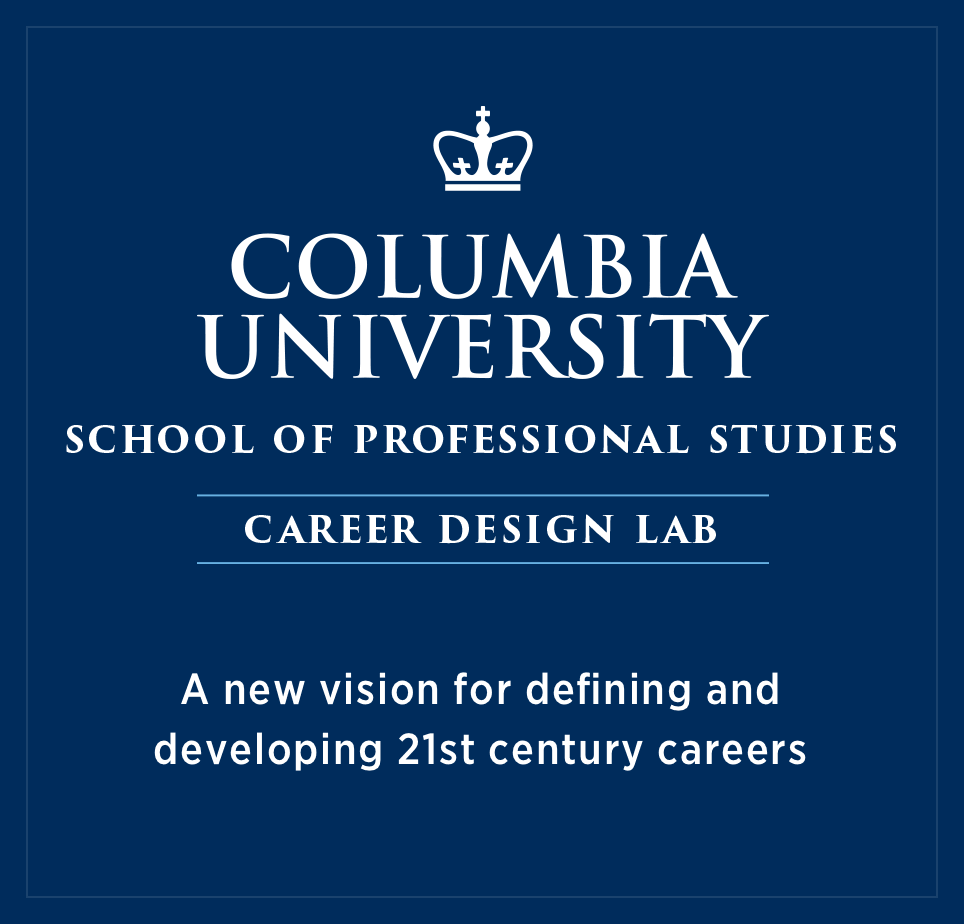 center lockup overlay with description of page: Career Design Lab Columbia School of Professional Studies San Francisco